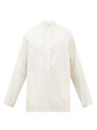 Umit Benan B+ - Stepped Cotton-blend Poplin Henley Shirt - Mens - Cream