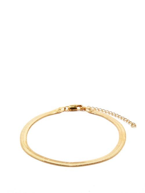 Ladies Jewellery Fallon - Hailey 18kt Gold-plated Herringbone Anklet - Womens - Gold