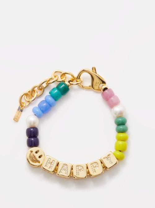 Joolz By Martha Calvo - Happy Hour Pearl & 14kt Gold-plated Bracelet - Womens - Multi