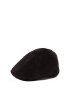 Matchesfashion.com Borsalino - Cotton Blend Corduroy Flat Cap - Mens - Black