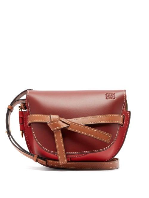 Matchesfashion.com Loewe - Gate Small Bi-colour Leather Cross-body Bag - Womens - Red Multi