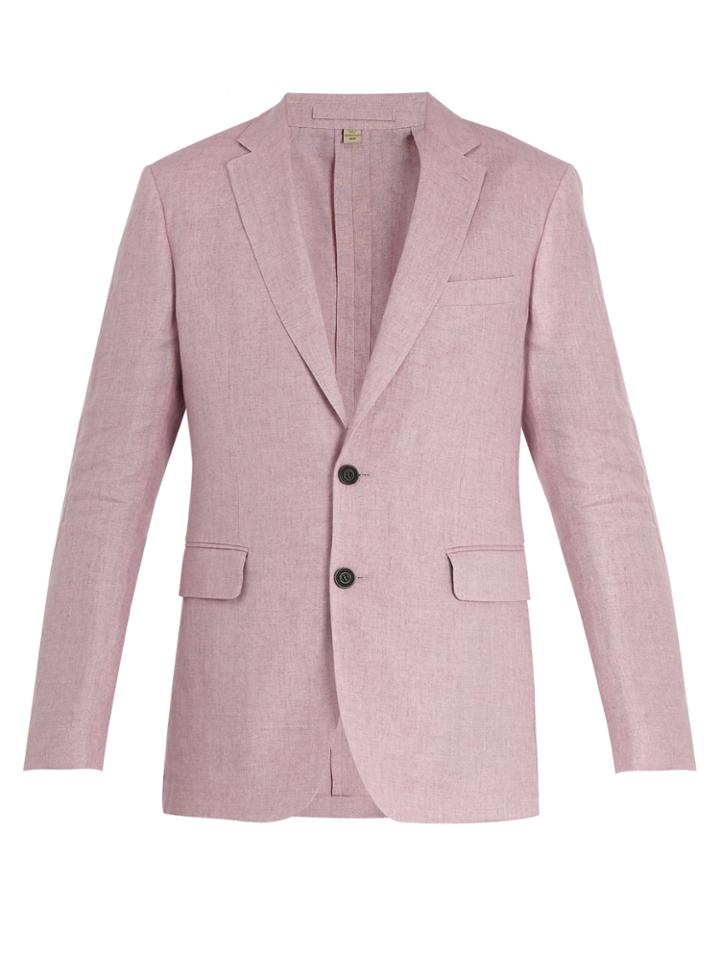Burberry Soho Single-breasted Linen Jacket