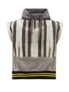 Matchesfashion.com Bless - Tapestry-panel Sleeveless Hooded Sweatshirt - Mens - Multi