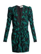 Saint Laurent Deep V-neck Fil Coup Mini Dress