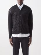 Junya Watanabe - Patchwork-embroidered Linen Cardigan - Mens - Black Multi