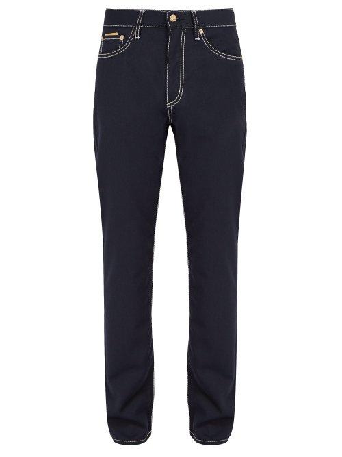 Matchesfashion.com Eytys - Cypress Wool Blend Trousers - Mens - Navy
