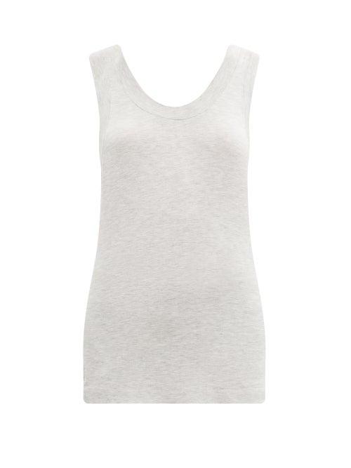 Matchesfashion.com Norma Kamali - Racerback Modal-blend Tank Top - Womens - Light Grey
