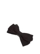 Matchesfashion.com Emilia Wickstead - Kennedy Bow Shaped Cotton Faille Hair Clip - Womens - Black
