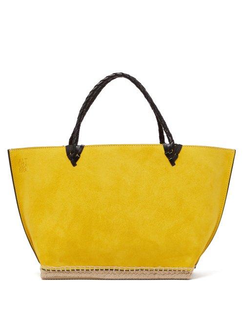 Matchesfashion.com Altuzarra - Espadrille Base Suede Tote - Womens - Yellow