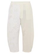 Matchesfashion.com By Walid - Rhydian Floral Embroidered Cotton Trousers - Mens - Beige