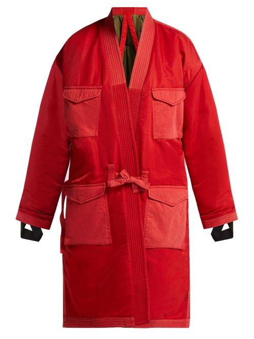 Matchesfashion.com Maharishi - Reversible Kimono Style Padded Coat - Womens - Red