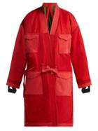 Matchesfashion.com Maharishi - Reversible Kimono Style Padded Coat - Womens - Red