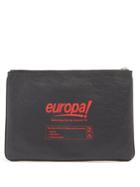 Balenciaga Europa-print Leather Pouch