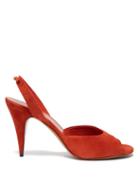 Matchesfashion.com The Row - Swing Suede Slingback Sandals - Womens - Dark Orange