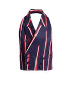 Charles Jeffrey Loverboy Striped Halterneck Cotton-twill Waistcoat