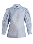 Gucci Bee-jacquard Oxford-cotton Shirt