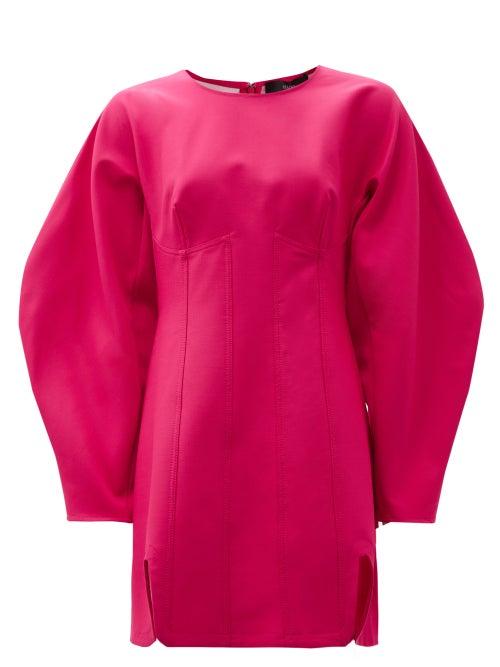Matchesfashion.com Ellery - Whitney Boned Twill Mini Dress - Womens - Fuchsia