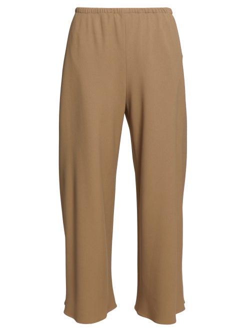 Matchesfashion.com The Row - Vala High Rise Crepe Trousers - Womens - Dark Beige