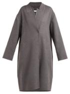 Matchesfashion.com Stella Mccartney - Double Faced Wool Cocoon Coat - Womens - Grey