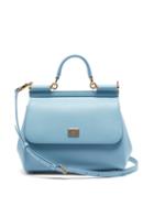 Matchesfashion.com Dolce & Gabbana - Sicily Medium Grained-leather Bag - Womens - Blue