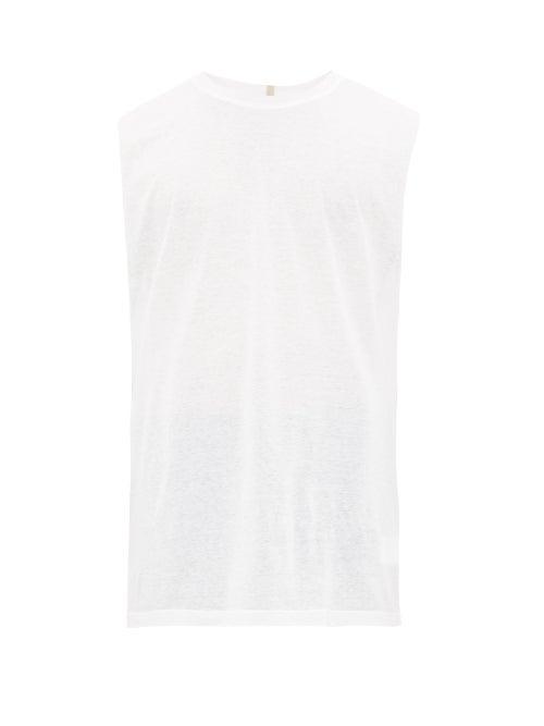 Matchesfashion.com Aldo Maria Camillo - Semi Sheer Cotton Jersey Tank - Mens - White
