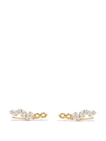 Ladies Fine Jewellery Nadine Aysoy - Catena Illusion Diamond & 18kt Gold Ear Cuffs - Womens - Yellow Gold