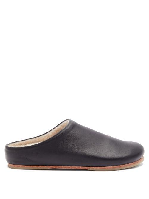 Matchesfashion.com Lauren Manoogian - New Mono Leather Mules - Womens - Black