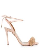 Aquazzura Monaco Bead-embellished Suede Sandals