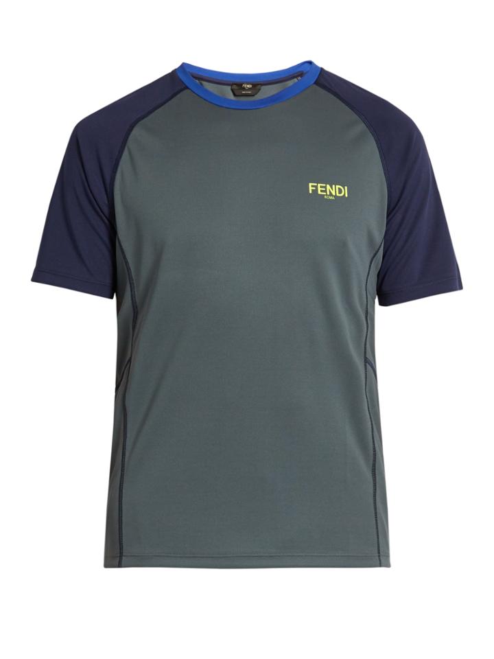 Fendi Tri-colour Technical-jersey T-shirt