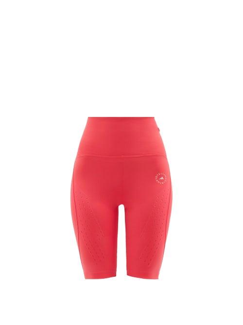 Adidas By Stella Mccartney - Truepurpose High-rise Primegreen Jersey Shorts - Womens - Dark Pink