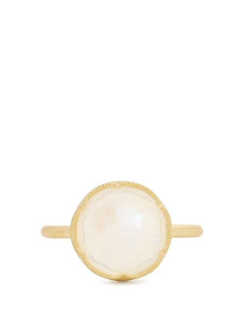 Matchesfashion.com Irene Neuwirth - Rainbow Moonstone & Yellow Gold Ring - Womens - Gold