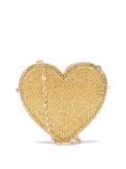 Judith Leiber - Heart Crystal-embellished Clutch Bag - Womens - Gold Multi