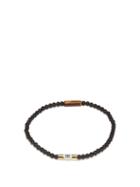 Luis Morais - Onyx & 14kt Gold Beaded Bracelet - Mens - Black
