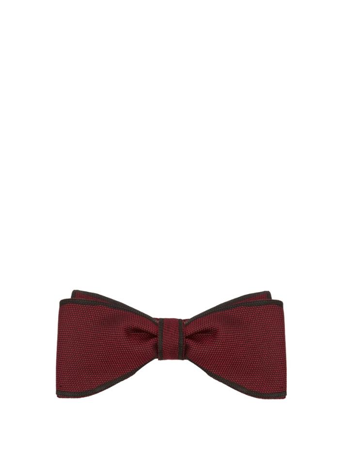 Title Of Work Contrast Edge Silk-piqu Bow Tie