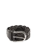 Matchesfashion.com Ami - Woven Leather Belt - Mens - Black