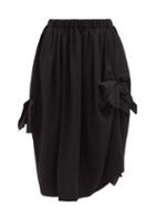 Comme Des Garons Comme Des Garons - Bow-tied Wool Midi Skirt - Womens - Black