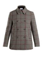 Matchesfashion.com Redvalentino - Prince Of Wales Checked Wool Blend Jacket - Womens - Grey Multi