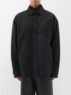 Balenciaga - Padded Oversized Denim Shirt - Mens - Black