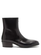 Matchesfashion.com Lemaire - Zipped Leather Boots - Mens - Black