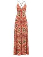 Matchesfashion.com Etro - Skiathos Paisley-print Jersey Midi Dress - Womens - Red Multi