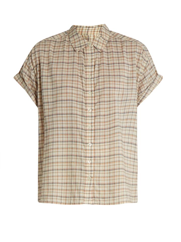 The Great The Roll Sleeve Plaid Cotton Shirt