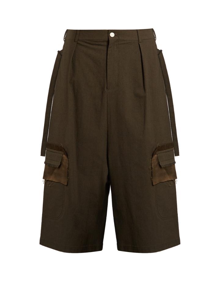 Damir Doma Pell Oversized Textured Cotton-blend Shorts