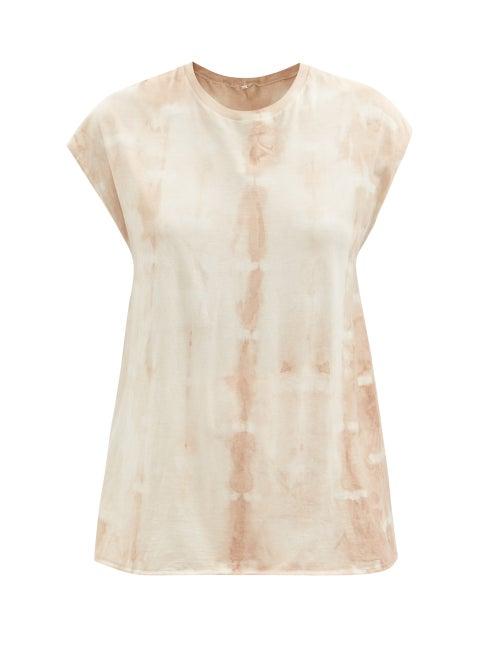 Matchesfashion.com Mimi Prober - Tie-dyed Organic-cotton Jersey T-shirt - Womens - Light Pink