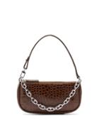 Matchesfashion.com By Far - Rachel Mini Crocodile-effect Leather Shoulder Bag - Womens - Dark Brown