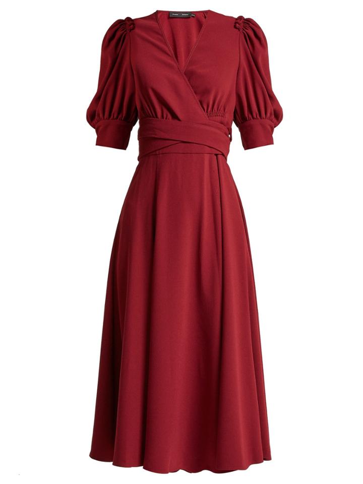 Proenza Schouler Ruffled Crepe Wrap Dress