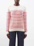 A.p.c. - Phoebe Striped Cashmere-blend Sweater - Womens - White Red