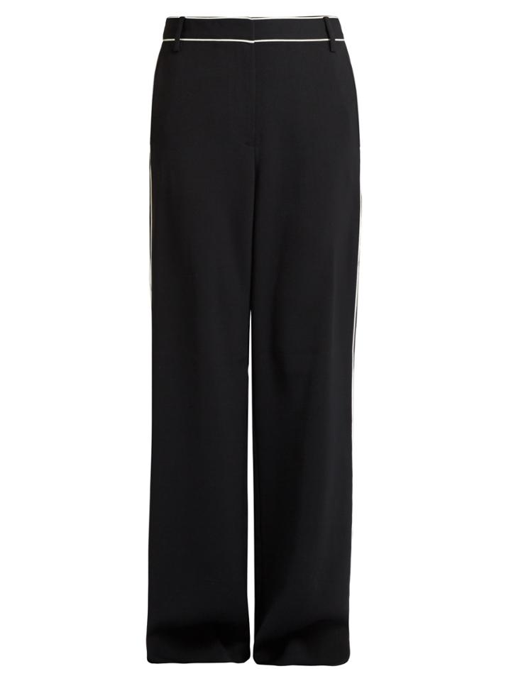 Tibi Contrast-seam High-waisted Trousers