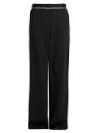 Tibi Contrast-seam High-waisted Trousers