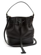 Matchesfashion.com Loewe - Midnight Grained Leather Bucket Bag - Womens - Black