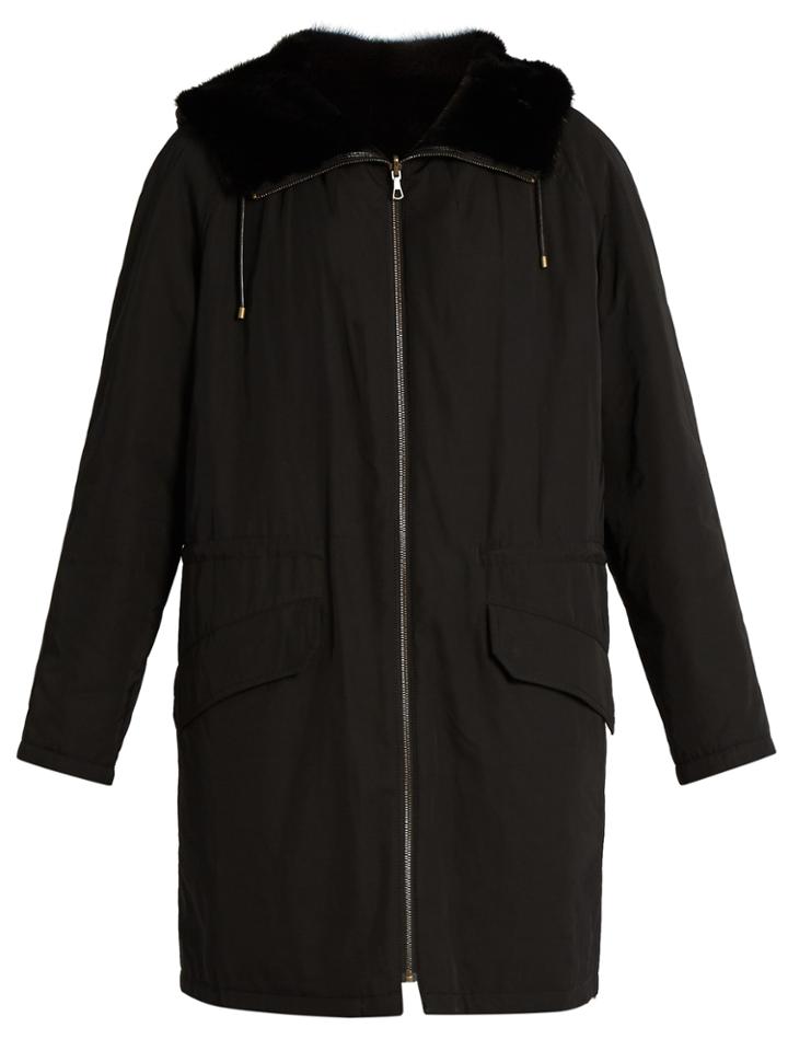 Yves Salomon Reversible Nylon And Mink-fur Parka
